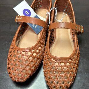 Women's Sylvia Woven Mary Jane Ballet Flats with Memory Foam Insole - Universal